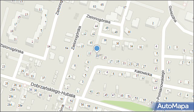 Sosnowiec, Katowicka, 13, mapa Sosnowca