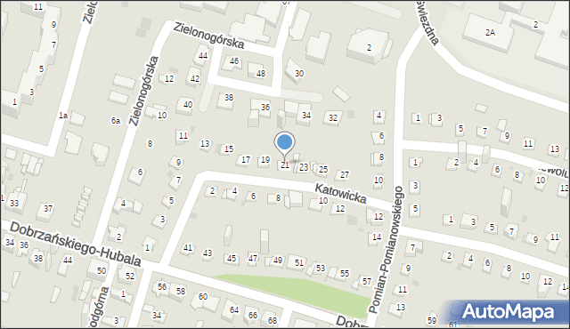 Sosnowiec, Katowicka, 21, mapa Sosnowca