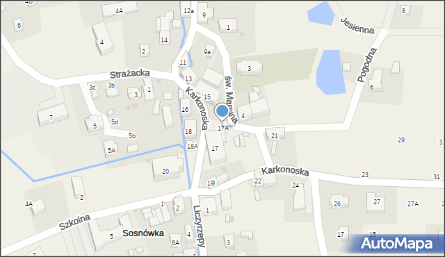 Sosnówka, Karkonoska, 17A, mapa Sosnówka