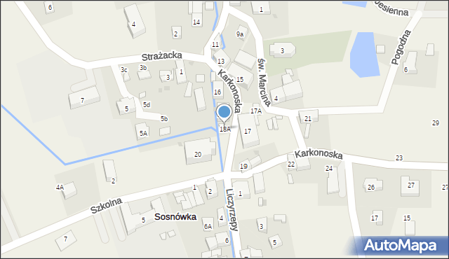 Sosnówka, Karkonoska, 18A, mapa Sosnówka