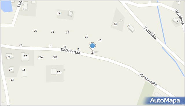 Sosnówka, Karkonoska, 43, mapa Sosnówka