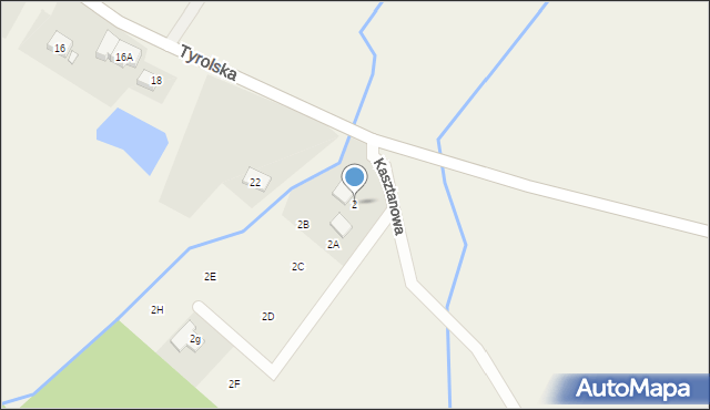 Sosnówka, Kasztanowa, 2, mapa Sosnówka