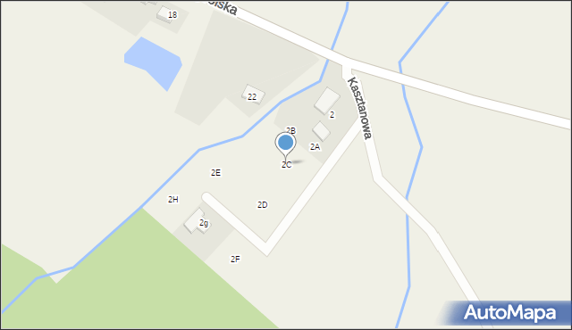 Sosnówka, Kasztanowa, 2C, mapa Sosnówka