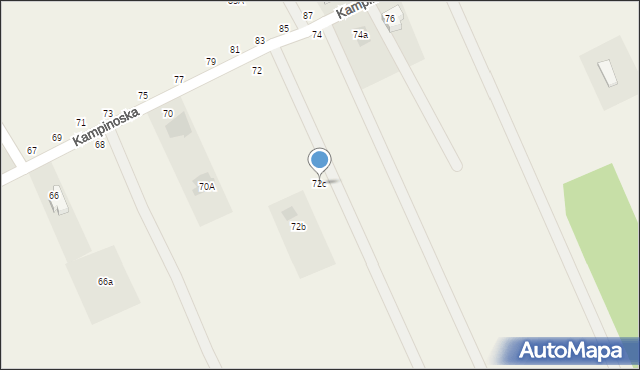 Sowia Wola, Kampinoska, 72c, mapa Sowia Wola