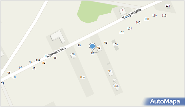 Sowia Wola, Kampinoska, 92, mapa Sowia Wola
