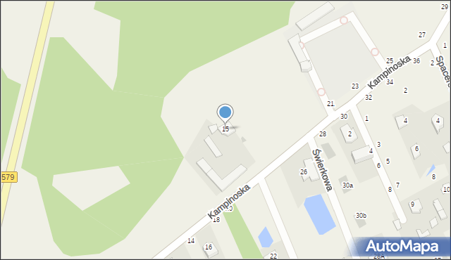 Sowia Wola Folwarczna, Kampinoska, 15, mapa Sowia Wola Folwarczna