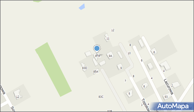 Sowia Wola Folwarczna, Kampinoska, 87A, mapa Sowia Wola Folwarczna