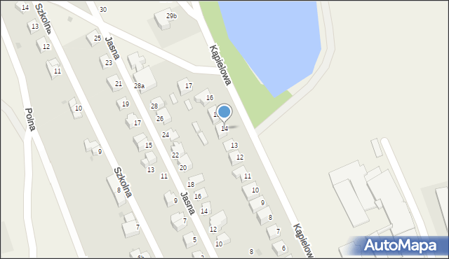 Srebrna Góra, Kąpielowa, 14, mapa Srebrna Góra