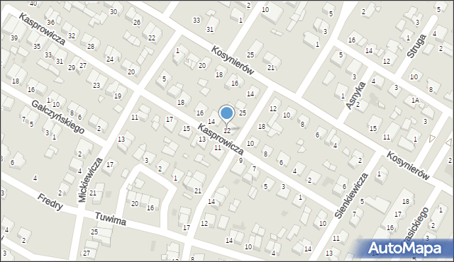 Środa Wielkopolska, Kasprowicza Jana, 12, mapa Środa Wielkopolska