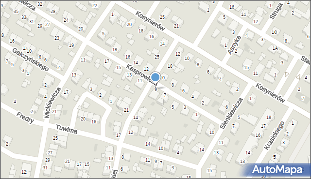 Środa Wielkopolska, Kasprowicza Jana, 9, mapa Środa Wielkopolska
