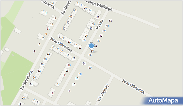 Środa Wielkopolska, Kazimierza Jagiellończyka, 28, mapa Środa Wielkopolska