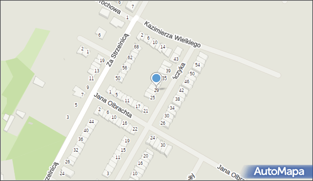 Środa Wielkopolska, Kazimierza Jagiellończyka, 29, mapa Środa Wielkopolska