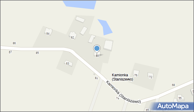 Staniszewo, Kamionka (Staniszewo), 140, mapa Staniszewo