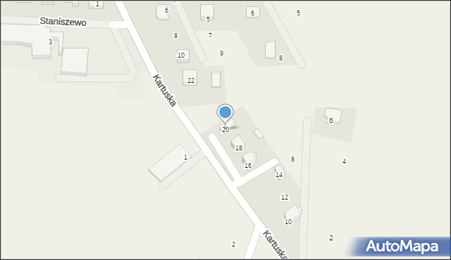 Staniszewo, Kartuska, 20, mapa Staniszewo