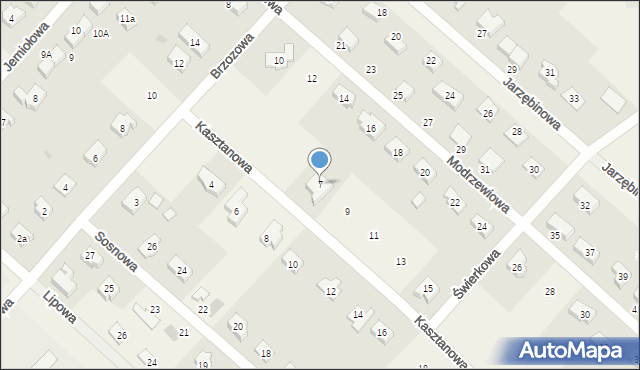 Stanowice, Kasztanowa, 7, mapa Stanowice