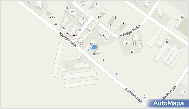 Stare Babice, Kampinoska, 16, mapa Stare Babice