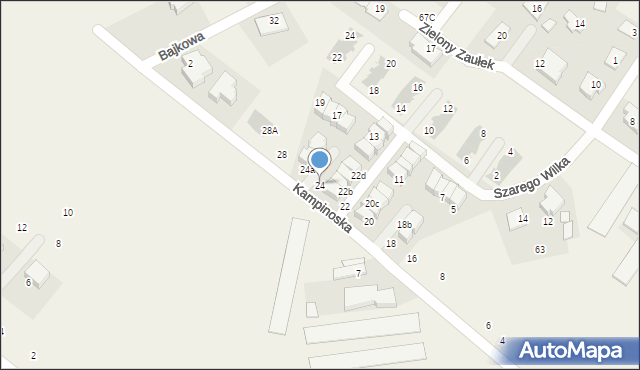 Stare Babice, Kampinoska, 24, mapa Stare Babice