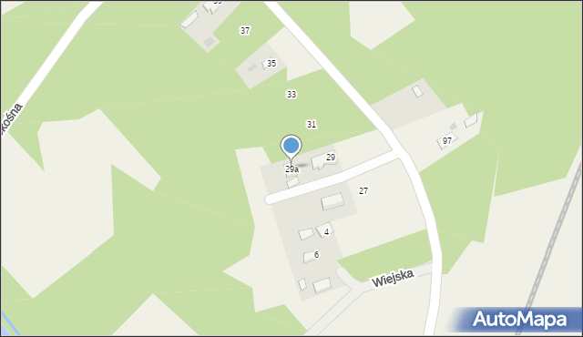 Stare Budy, Kaska, 29a, mapa Stare Budy
