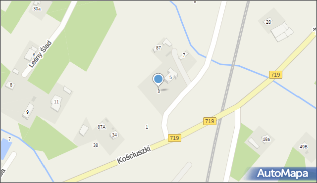 Stare Budy, Kaska, 3, mapa Stare Budy