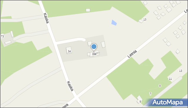 Stare Budy, Kaska, 34a, mapa Stare Budy