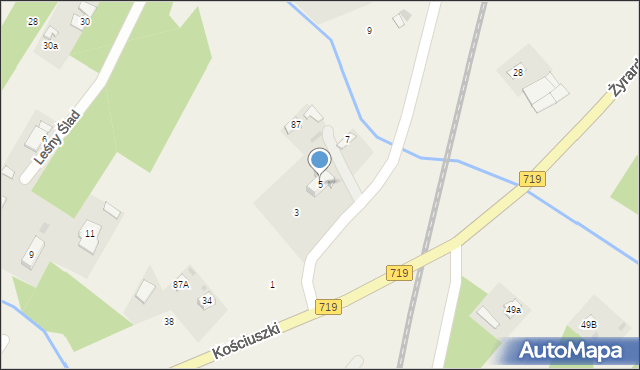 Stare Budy, Kaska, 5, mapa Stare Budy
