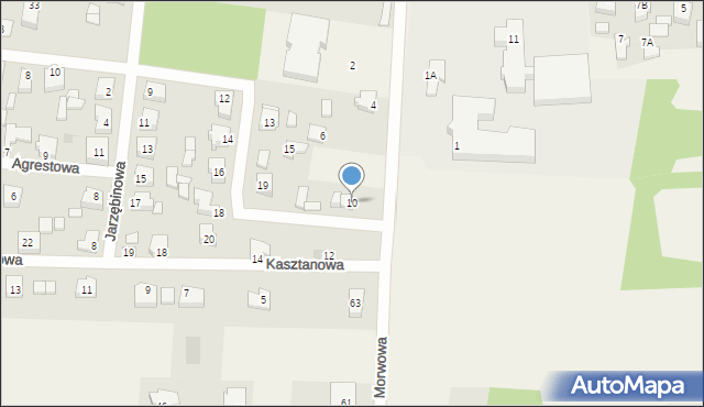 Stare Miasto, Kasztanowa, 10, mapa Stare Miasto