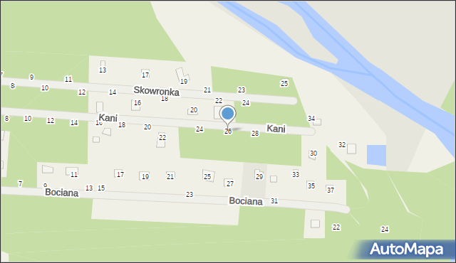 Starowola, Kani, 26, mapa Starowola