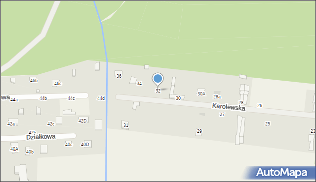 Stary Adamów, Karolewska, 32, mapa Stary Adamów