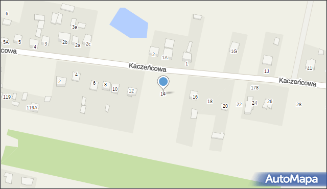 Stary Dziebałtów, Kaczeńcowa, 14, mapa Stary Dziebałtów