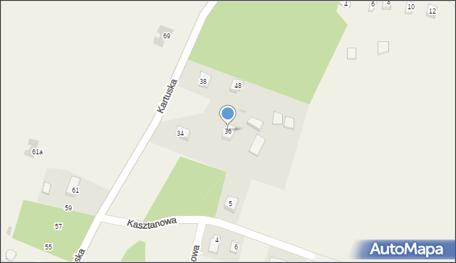 Stężyca, Kartuska, 36, mapa Stężyca