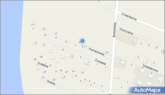 Strykowo, Kanarkowa, 7, mapa Strykowo