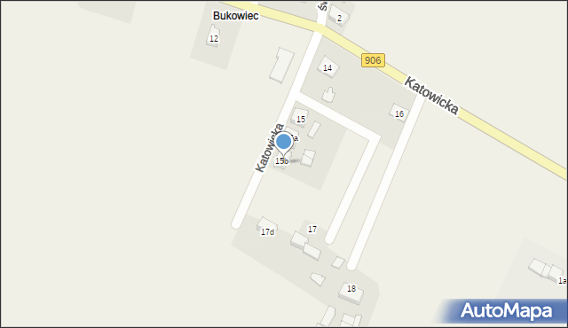 Strzebiń, Katowicka, 17A, mapa Strzebiń