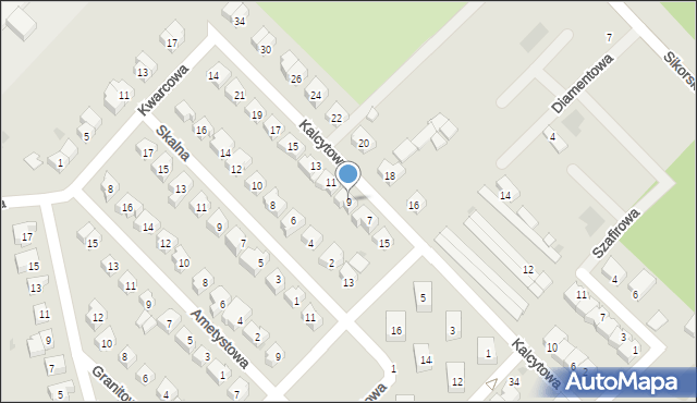 Strzegom, Kalcytowa, 9, mapa Strzegom