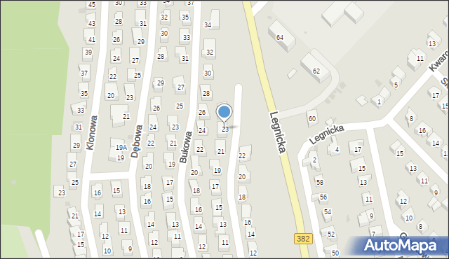 Strzegom, Kasztanowa, 23, mapa Strzegom