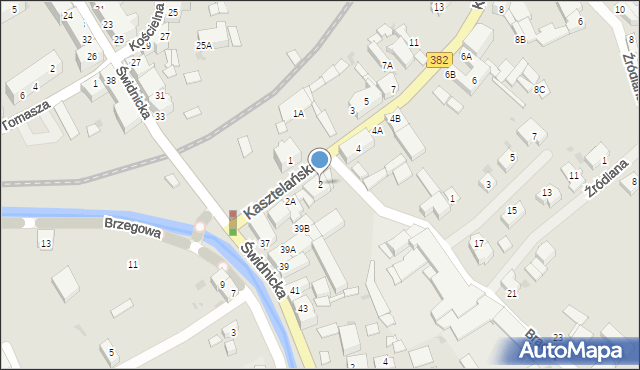 Strzegom, Kasztelańska, 2, mapa Strzegom