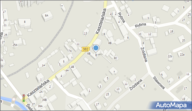 Strzegom, Kasztelańska, 6, mapa Strzegom