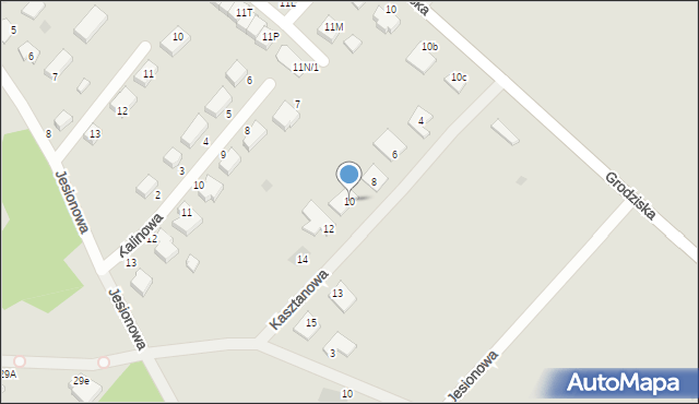 Strzelce Krajeńskie, Kasztanowa, 10, mapa Strzelce Krajeńskie