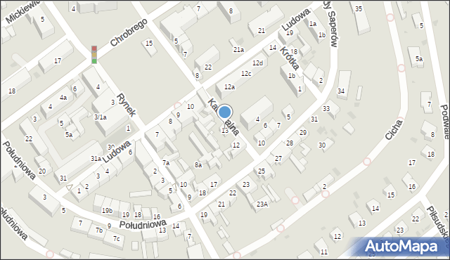 Strzelce Krajeńskie, Katedralna, 13, mapa Strzelce Krajeńskie