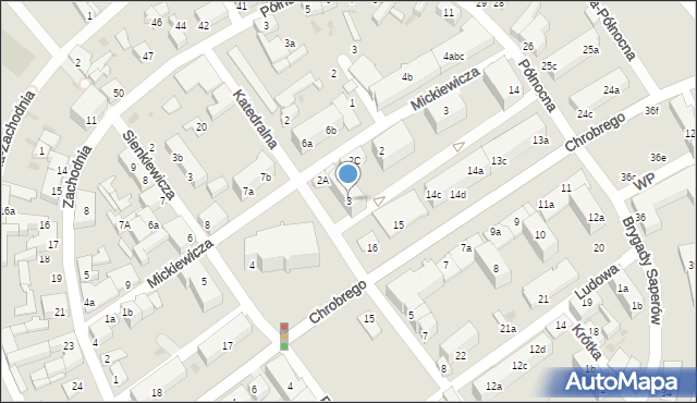 Strzelce Krajeńskie, Katedralna, 3, mapa Strzelce Krajeńskie