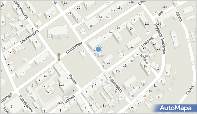 Strzelce Krajeńskie, Katedralna, 7, mapa Strzelce Krajeńskie