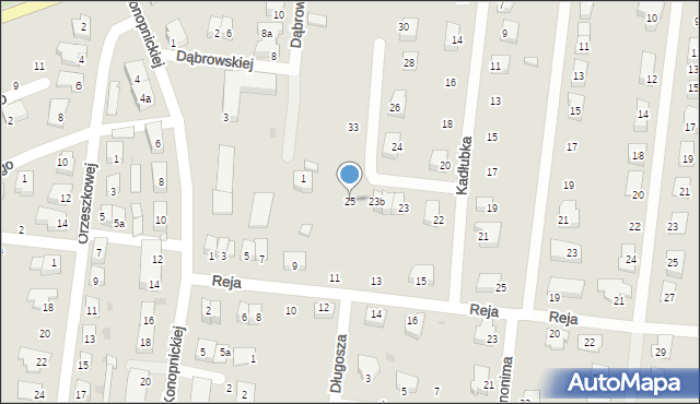 Strzelin, Kadłubka Wincentego, bp., 25, mapa Strzelin