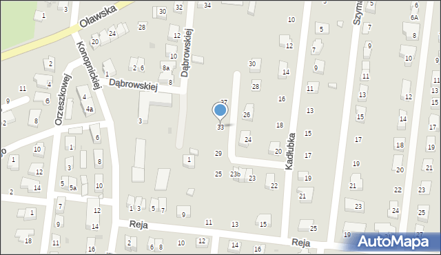 Strzelin, Kadłubka Wincentego, bp., 33, mapa Strzelin