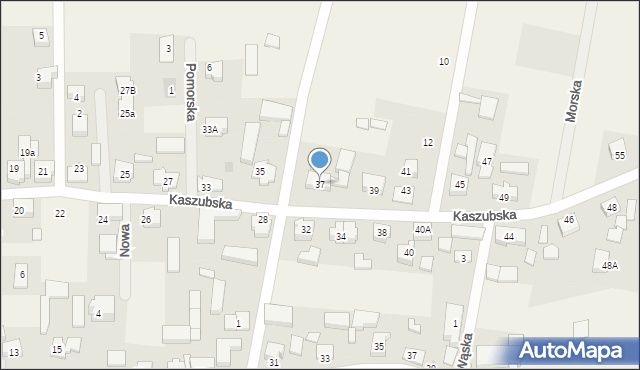 Strzelno, Kaszubska, 37, mapa Strzelno