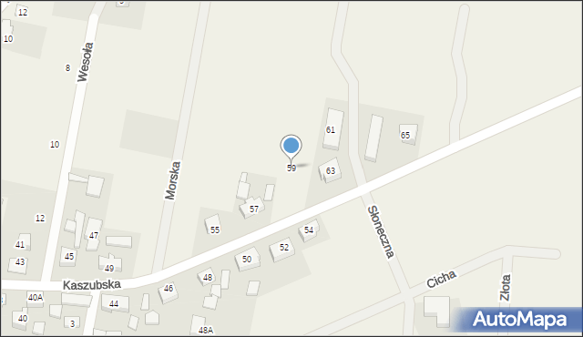 Strzelno, Kaszubska, 59, mapa Strzelno