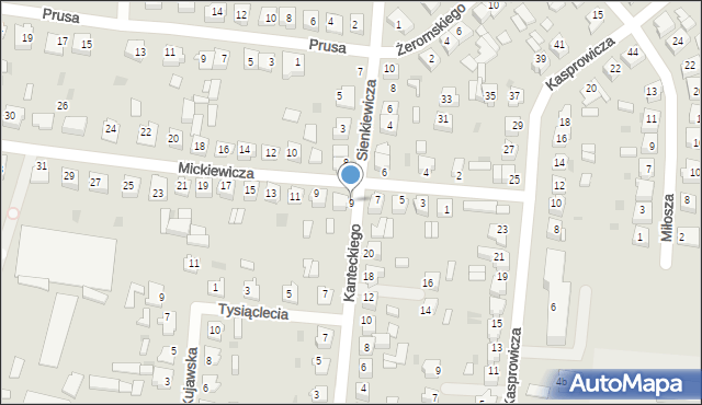 Strzelno, Kanteckiego Antoniego, ks., 9, mapa Strzelno