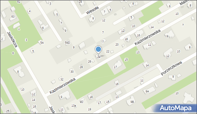 Strzeniówka, Kazimierzowska, 24, mapa Strzeniówka