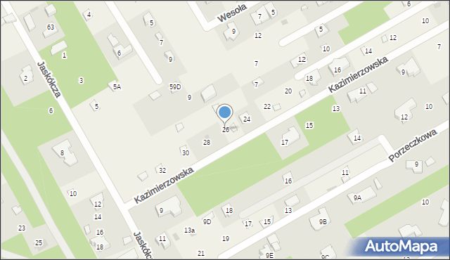 Strzeniówka, Kazimierzowska, 26, mapa Strzeniówka