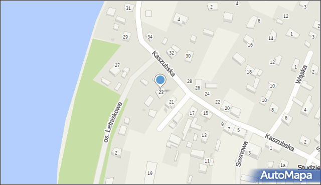 Studzienice, Kaszubska, 23, mapa Studzienice