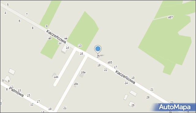 Styków, Kaczeńcowa, 15, mapa Styków