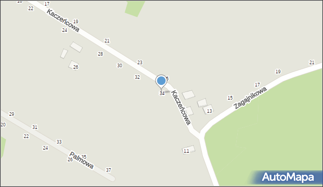 Styków, Kaczeńcowa, 34, mapa Styków